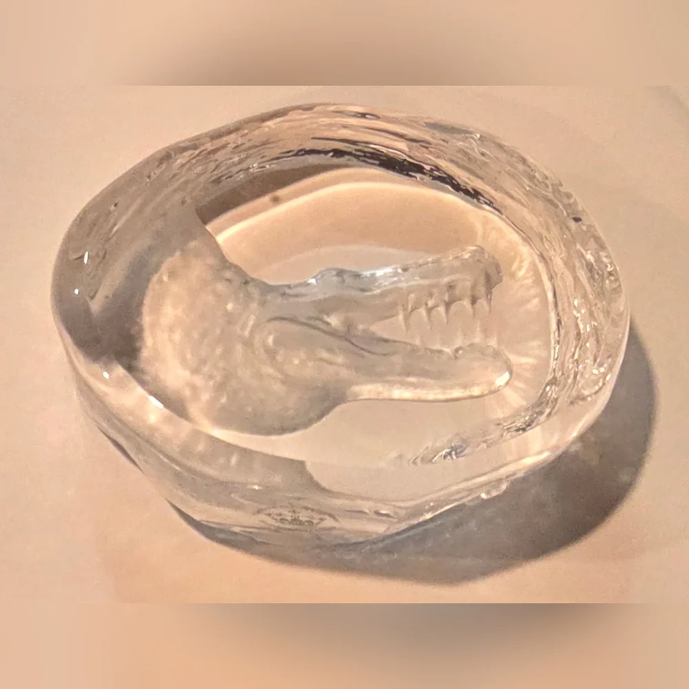 The Royal Crown Collection - Small Crystal Reptile Crocodile or Alligator Decor
